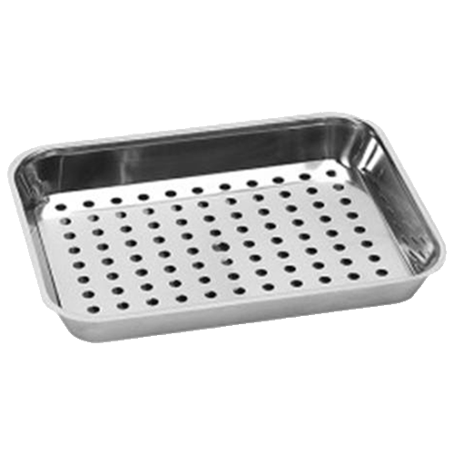 Lekbak inclusief rooster RVS