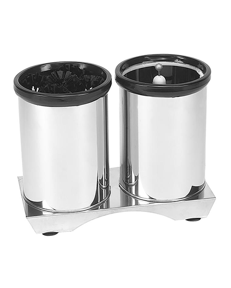 Glazen-Spoelborstel - H 29 x 38 x 18 CM - 1 KG - RVS - 824004