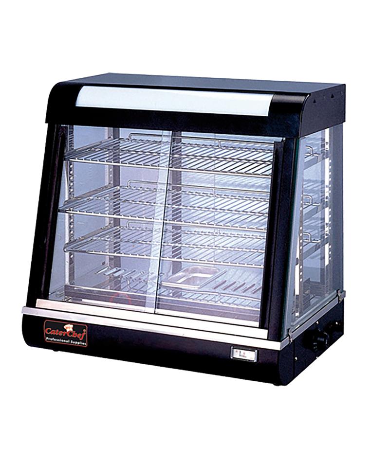 Warmhoudvitrine - H 64.5 x 66 x 43.7 CM - 37 KG - 220 - 240 V - 1840 W - RVS - +30°C / +110°C - Caterchef - 680070