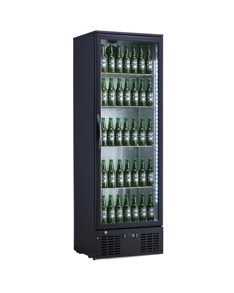 Koelkast glazen deur - 235 Liter - Zwart - Aluminium - Promoline