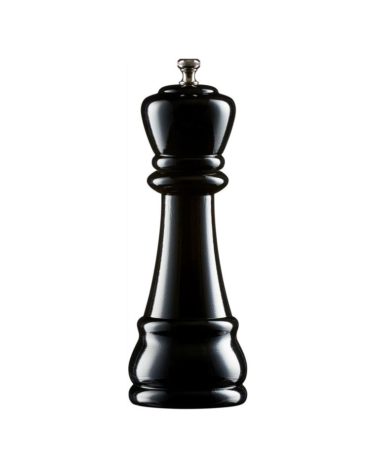 Pepermolen - 20 CM - Keramisch maalwerk - Hout - Zwart - Koning - Promoline