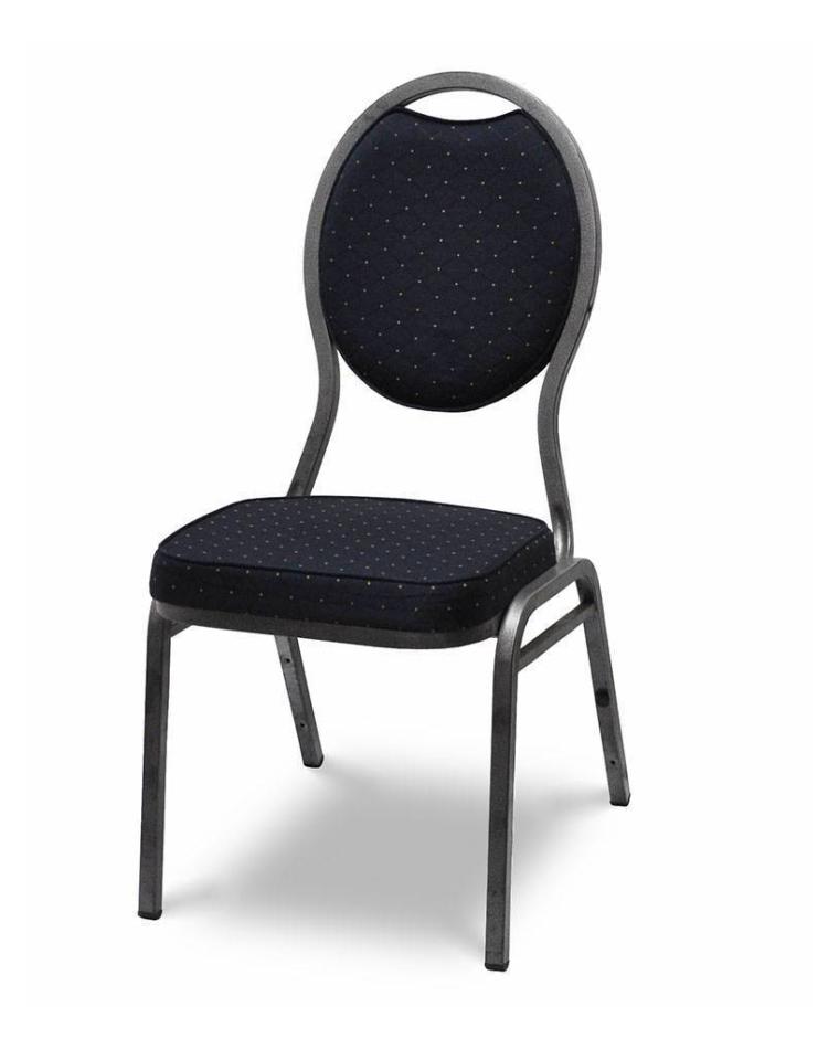 Stackchair / Stapelstoel - Havana Zwart - Hamerslag - Promoline