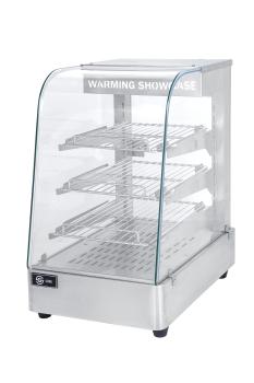 Warmhoudvitrine - Gebogen Ruit - RVS - 230V - B 35 CM - G-Line