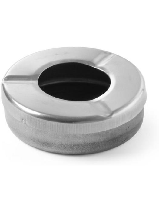 Aschenbecher mit Deckel - Ø 9 cm - Edelstahl - Hendi
