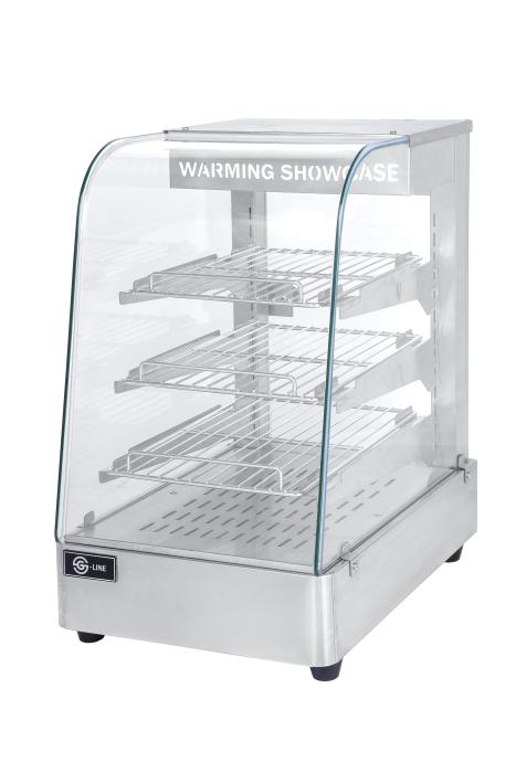 Warmhoudvitrine - Gebogen Ruit - RVS - 230V - B 35 CM - G-Line HW-147707 €299.00 Warmhoudvitrine