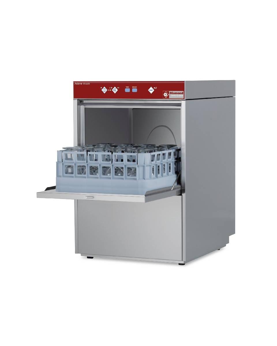 Glazenwasser - Mand 40 x 40 CM - 230V - Break tank - Diamond - D281/6B