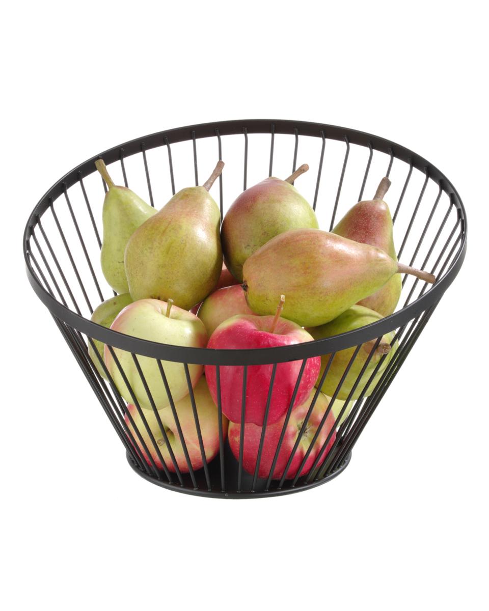 Fruitkorf - H 25 CM - Mat zwart - Hendi - 427071