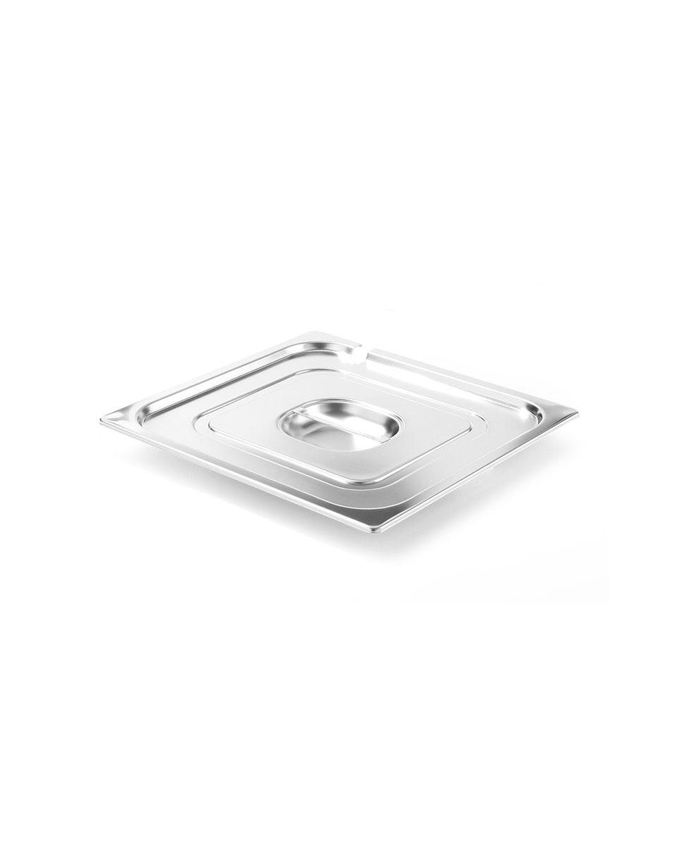 Gastronormdeksel met lepeluitsparing - RVS 1810 - 32.5 X 35.4 CM - Hendi - 805114