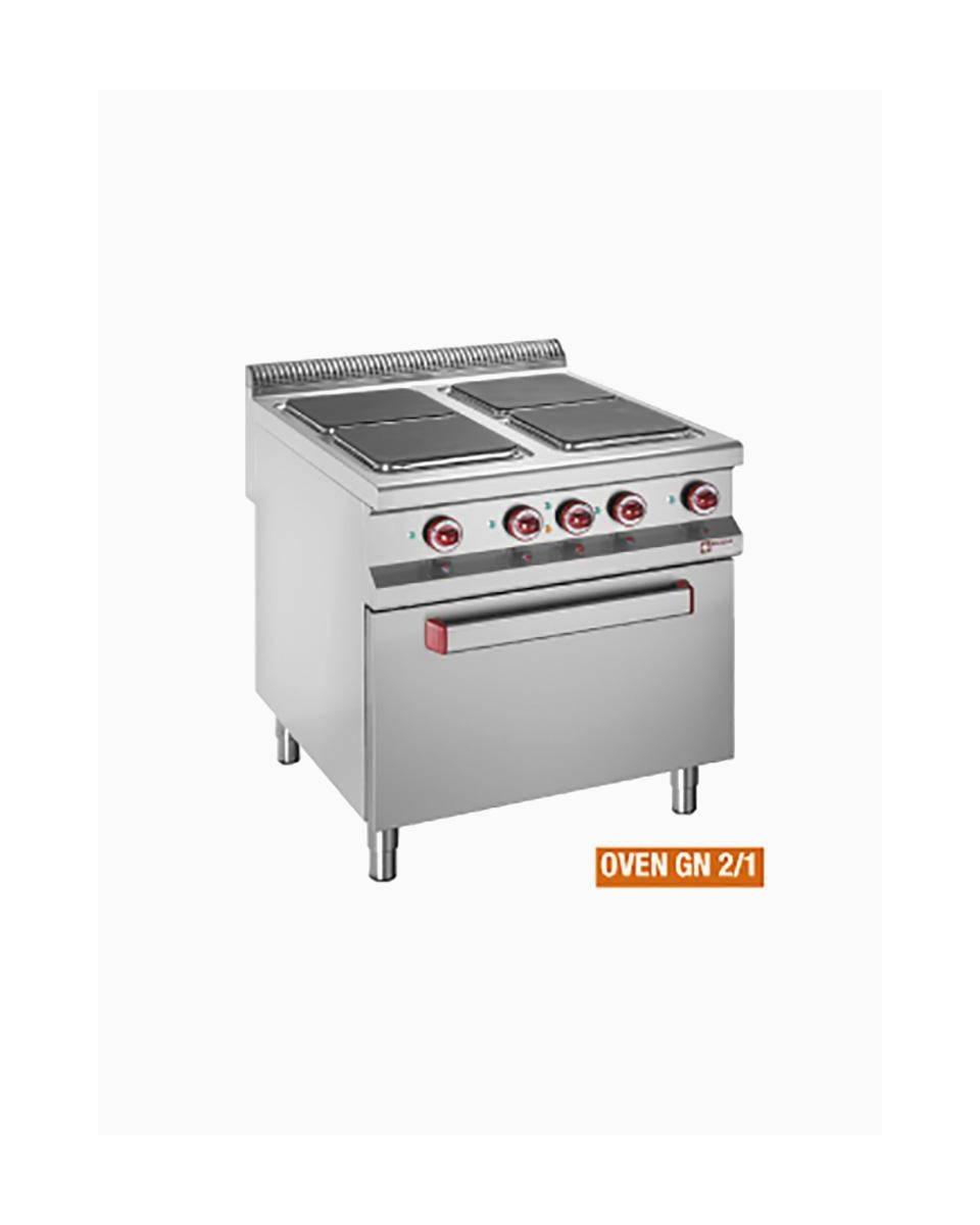 Fornuis - Elektrisch - Met oven - 4 Platen - 30x30 CM - Diamond - E9/4PQF8