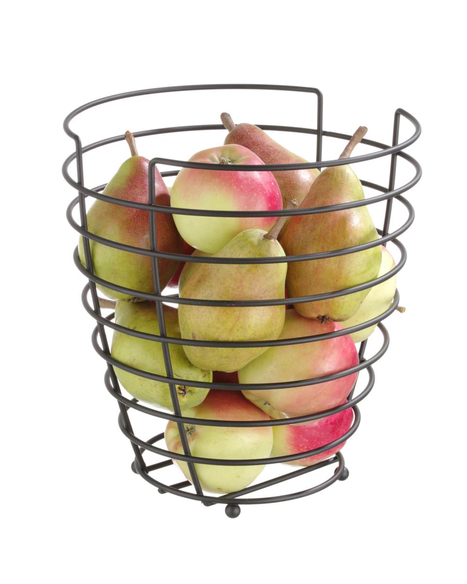 Fruitkorf - Ø 23 CM - Mat zwart - Hendi - 427187