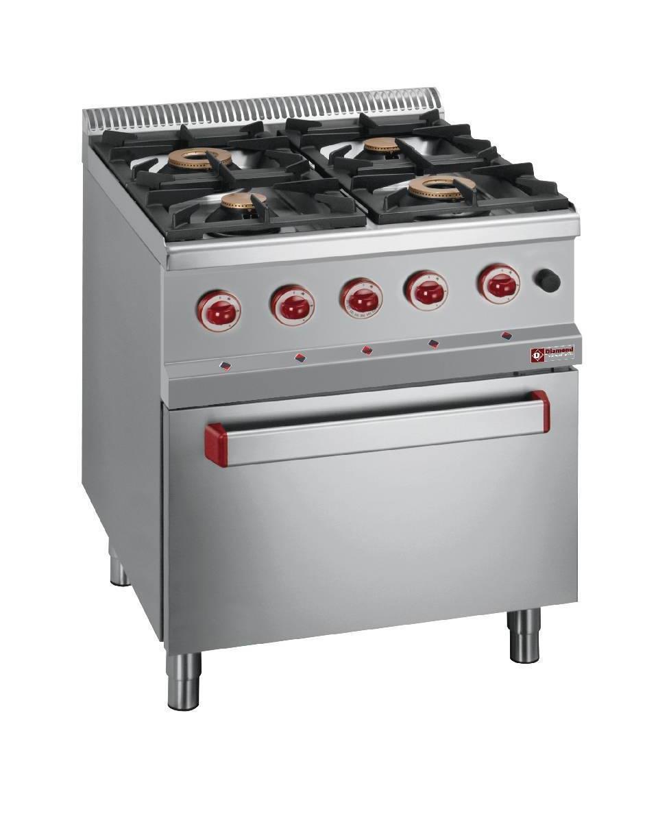 Gasfornuis - Elektrische Convectieoven - 4 Pitten - Diamond - G7/4BFEV7