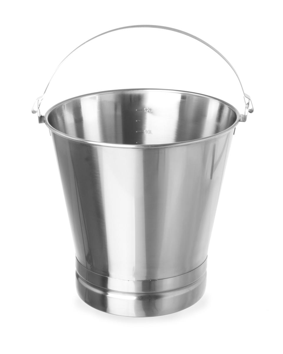 Emmer met versterkte voet - RVS - H 31 X 30 CM - Hendi - 516706