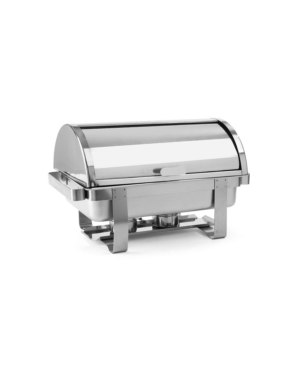 Chafing dish - Rolltop - Rental-top - 9 liter - RVS - Hendi - 470206