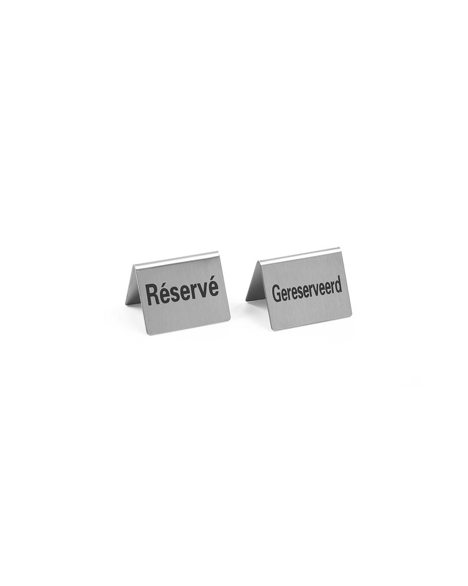 Tafelstandaard - Gereserveerd & Réservé - 5,2 cm - Set van 4 - Hendi - 663691