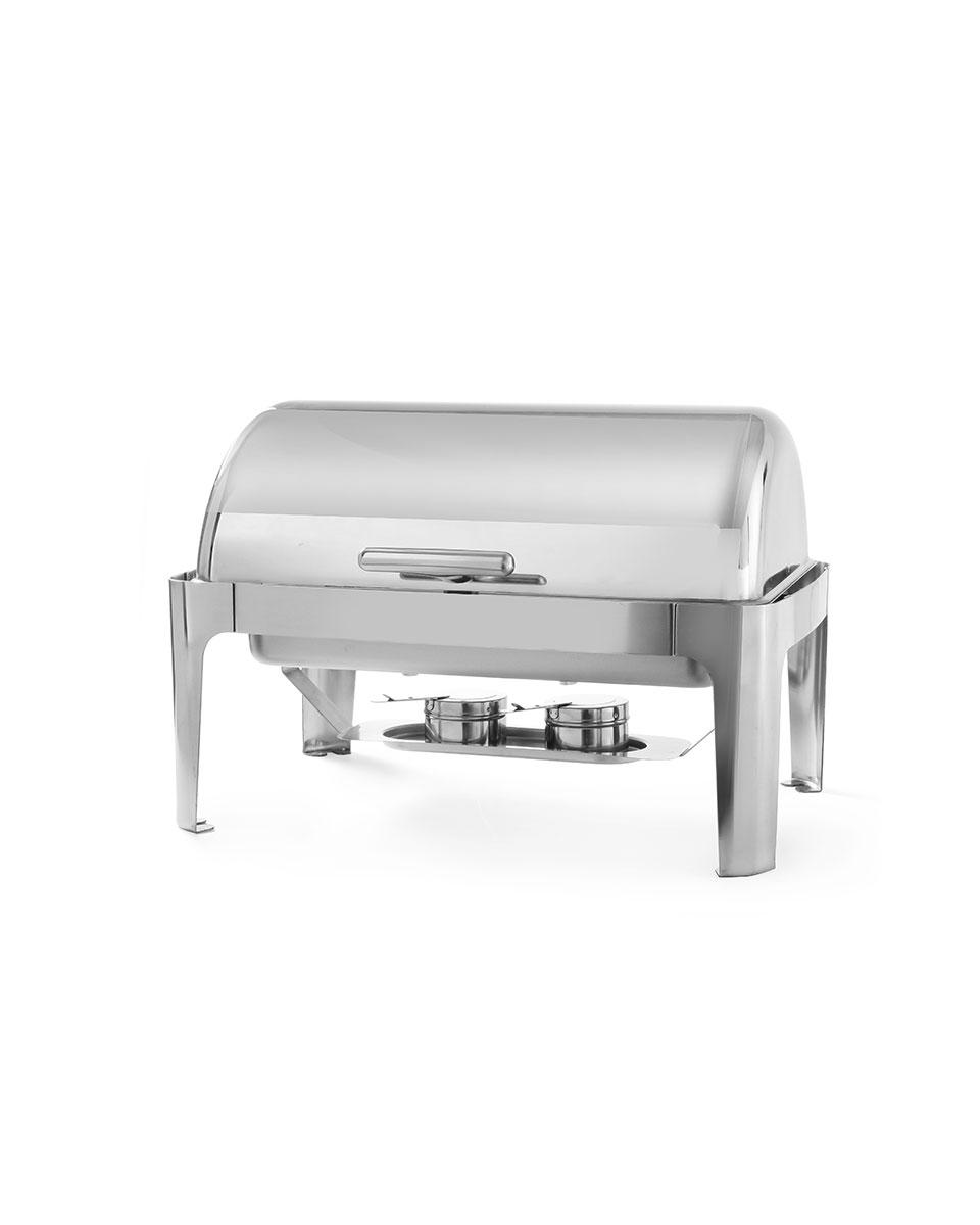 Chafing dish - Rolltop - Elegante - 9 liter - RVS - Hendi - 470305