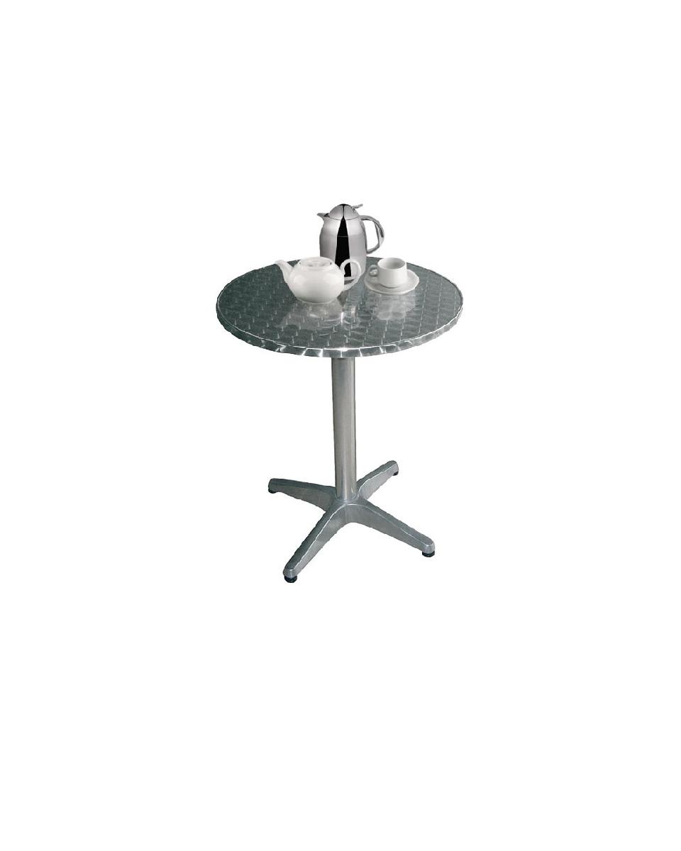 Tafel - Grijs - Ø 80 x H 72 CM - RVS/Aluminium - Bolero - U426