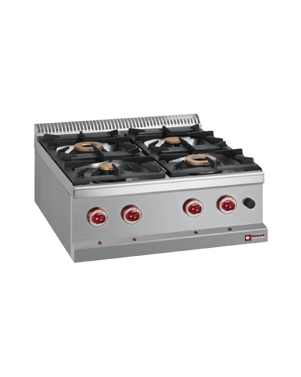 Gasfornuis - 4 Pitten - Tafelmodel - Diamond - G7/4B7T
