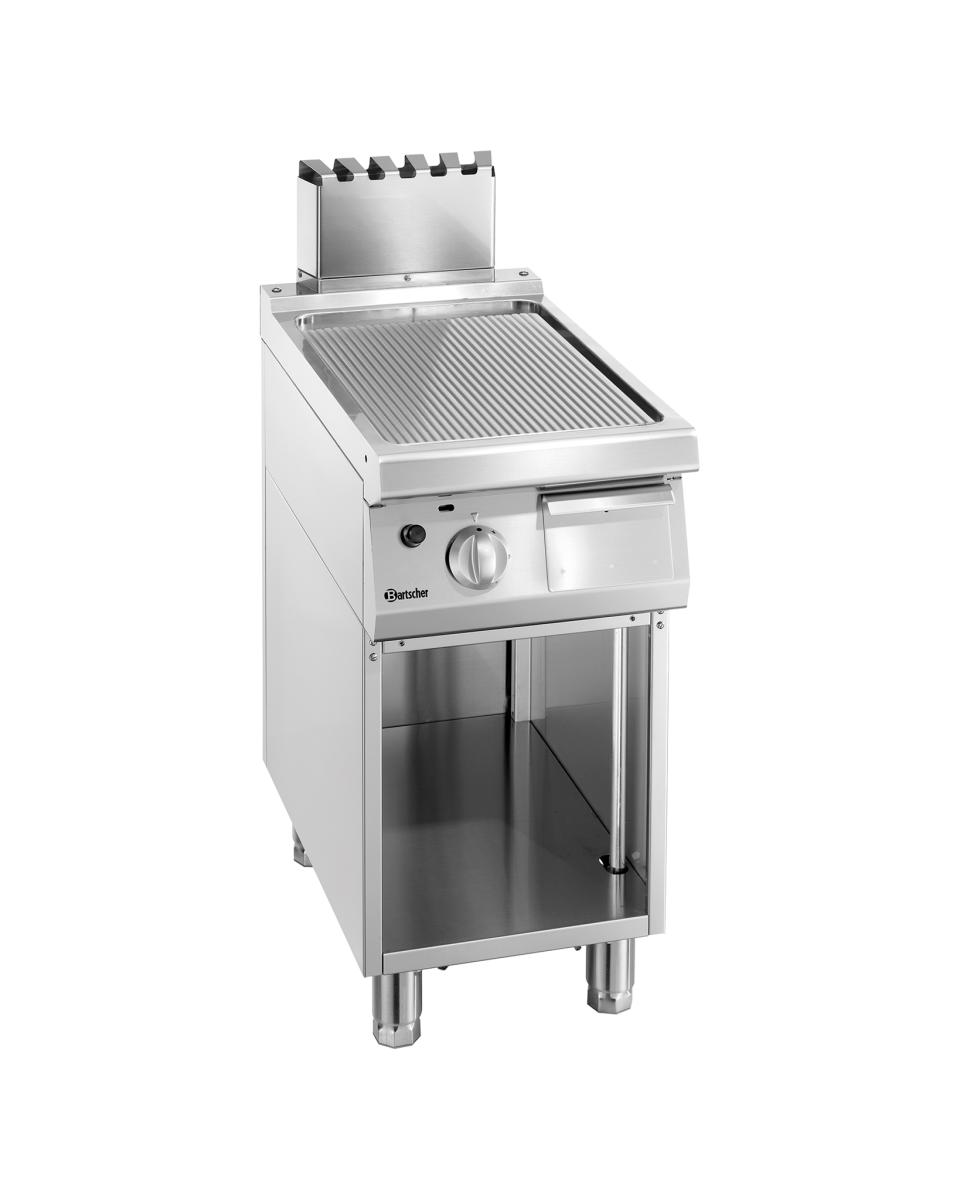 Grillplaat - Gas - 1 Zone - Geribbeld - Bartscher - 2855071