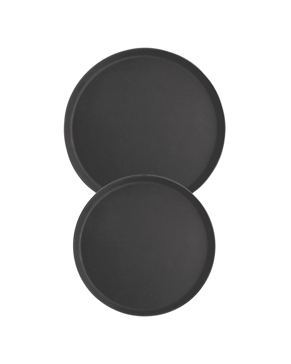 Dienblad - Zwart - Anti slip - Ø40.5 CM - Promoline