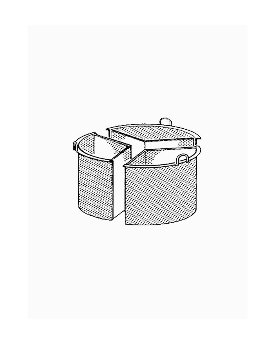 Manden kookketel - 900 Line - 3 x 1/3 - 150 Liter - Diamond - A99/CP-153