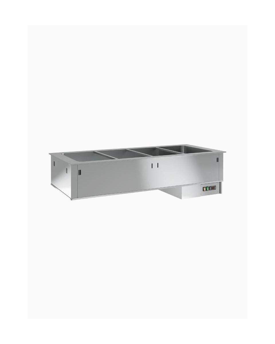 Bain-marie - Drop-in - H 38 x 145.5 x 70 CM - 4 x 1/1 GN - Diamond - DPA/BM15