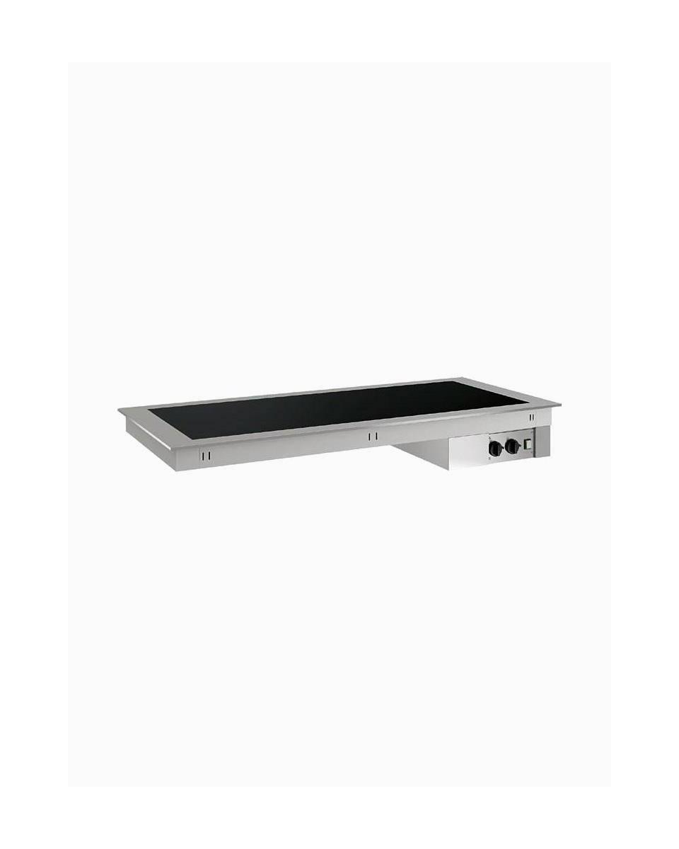Vitrokeramisch bakplaatelement - 2 x 1/1 GN - RVS - Diamond - DPA/PVV08