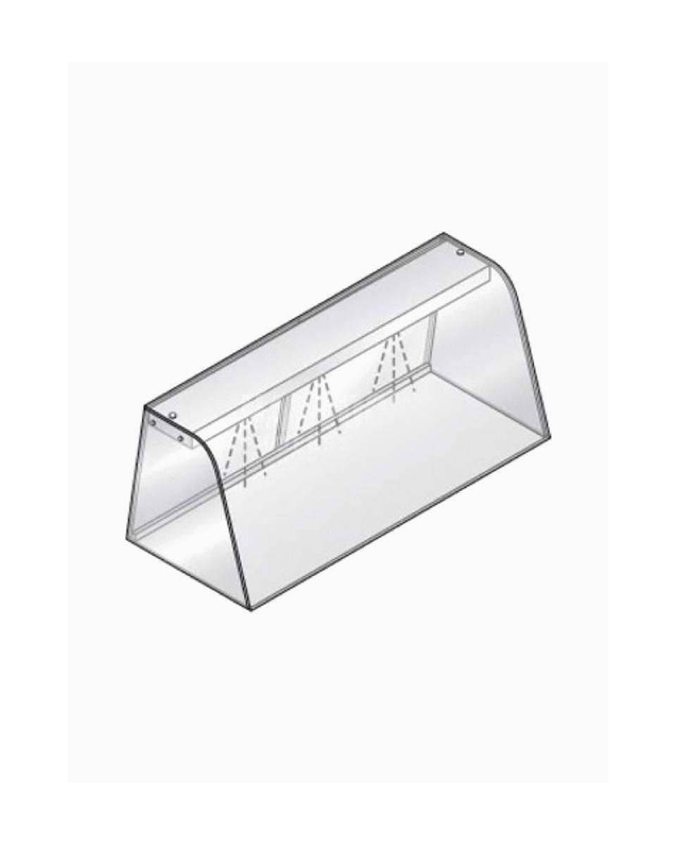 Vitrine - 108.7 x 68.4 x 46 CM - Met verlichtingselement - Gesloten - Schuifdeuren - Diamond - DPA/SC12