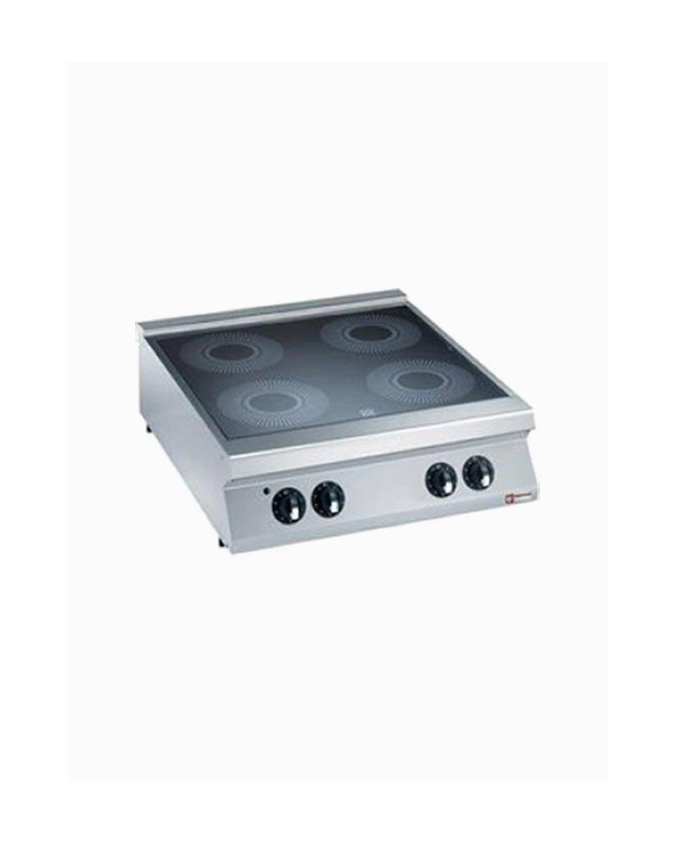Fornuis - 2200 Line - Vitokeramisch - 4 kookzones - 80 CM - Diamond - E22/4VC8T-N-