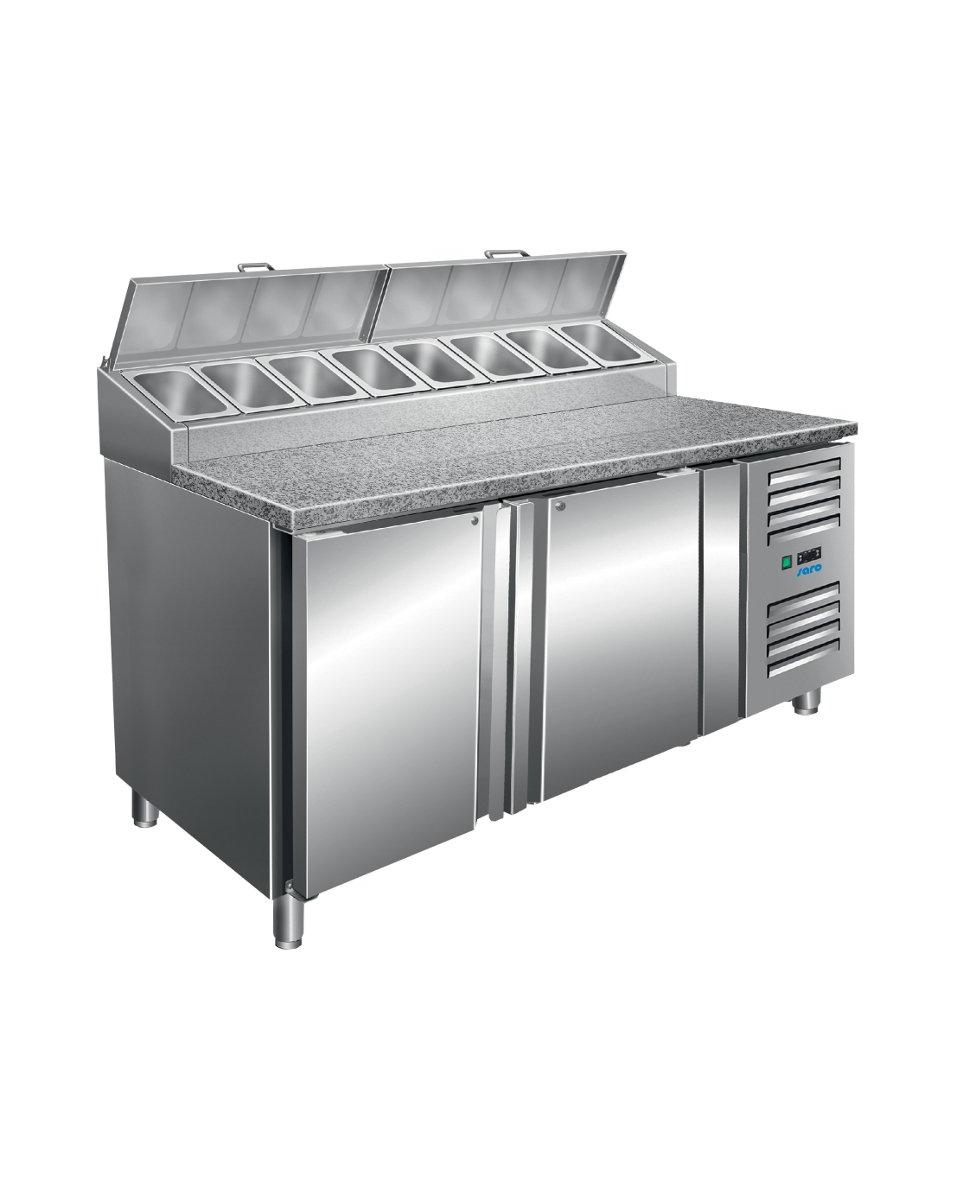 Saladette - 2 deuren - H 114 x B 150 cm - 496 Liter - RVS - Saro - 323-1115