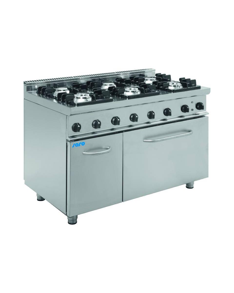 Gasfornuis - Elektrische oven - 6 Pits - Saro - 423-1045