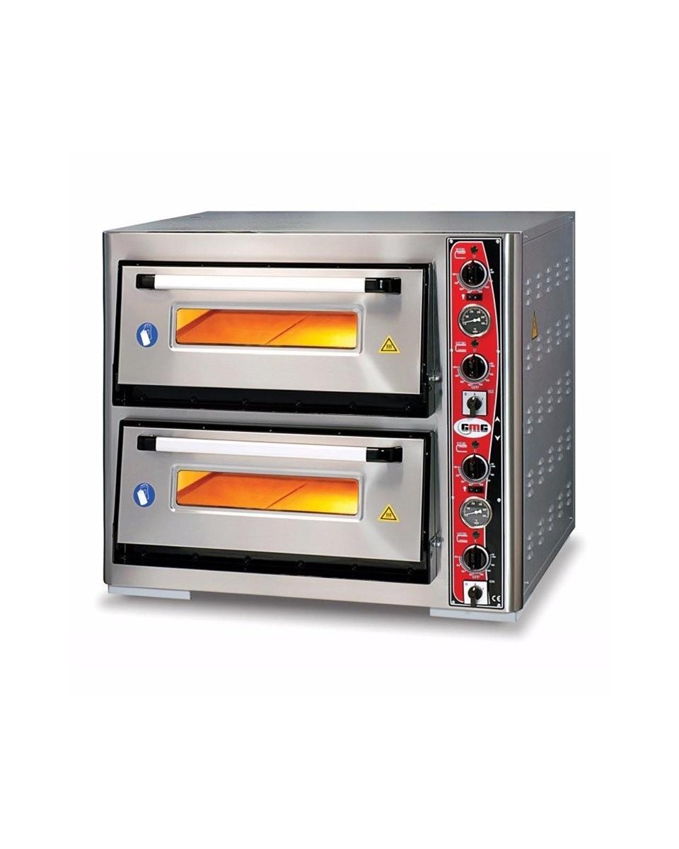 Pizzaoven - Elektrisch - 8 x Ø34 CM - H 76 x 97 x 80 CM - 10000W - 400V - GMG - PF7070DE-T