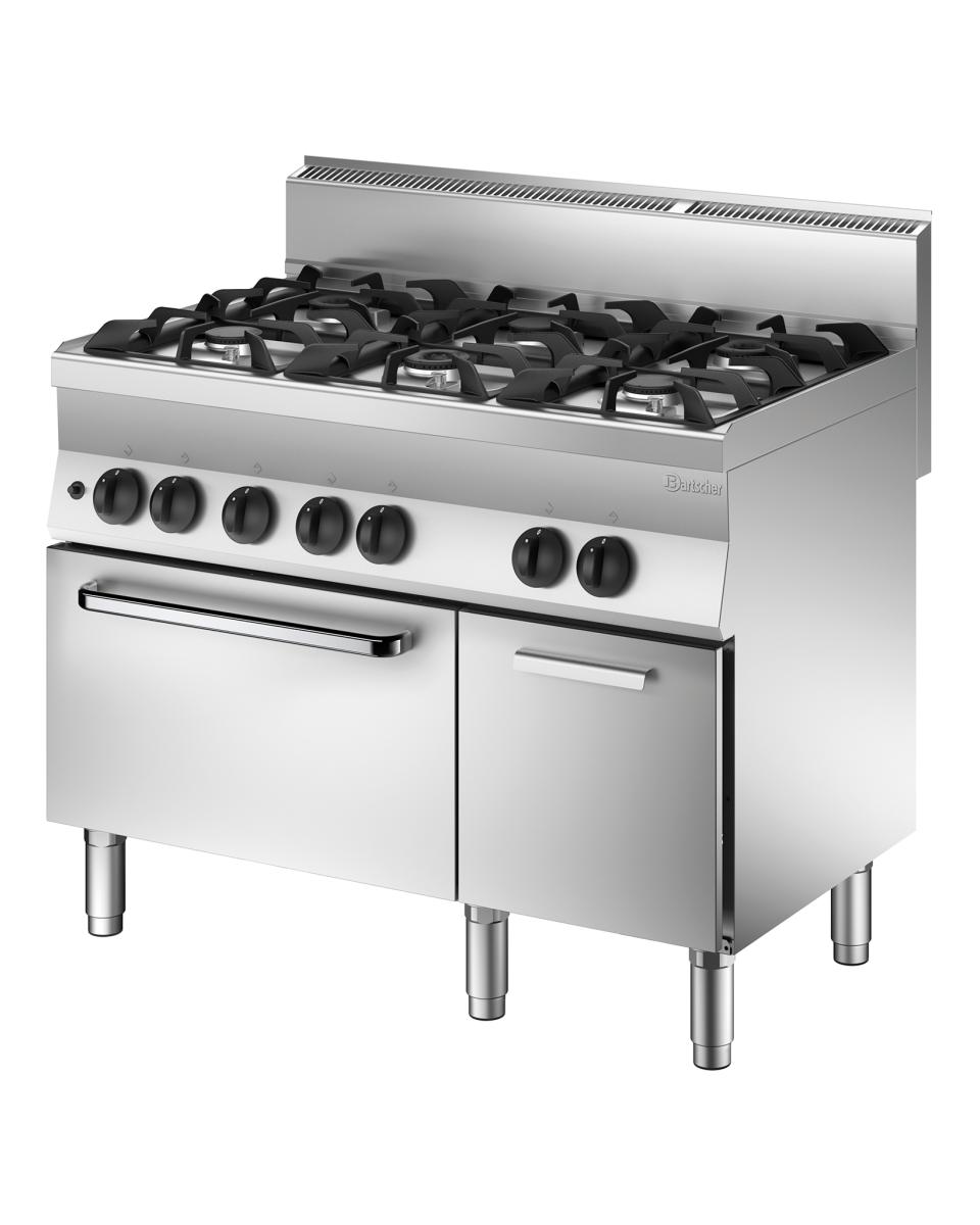 Gasfornuis - Gasoven - 6 pits - Bartscher - 1151163