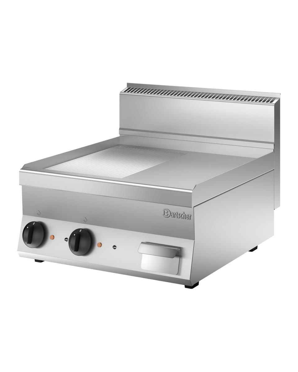 Grillplaat - Elektrisch - 2 Zones - Glad/Geribbeld - Bartscher - 115120