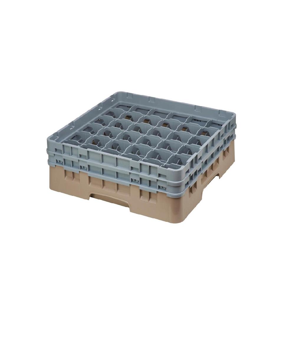 Vaatwaskorf - 36 comparitmenten - Beige - H 14.3 x 50 x 50 CM - Polypropyleen - Cambro - DE794