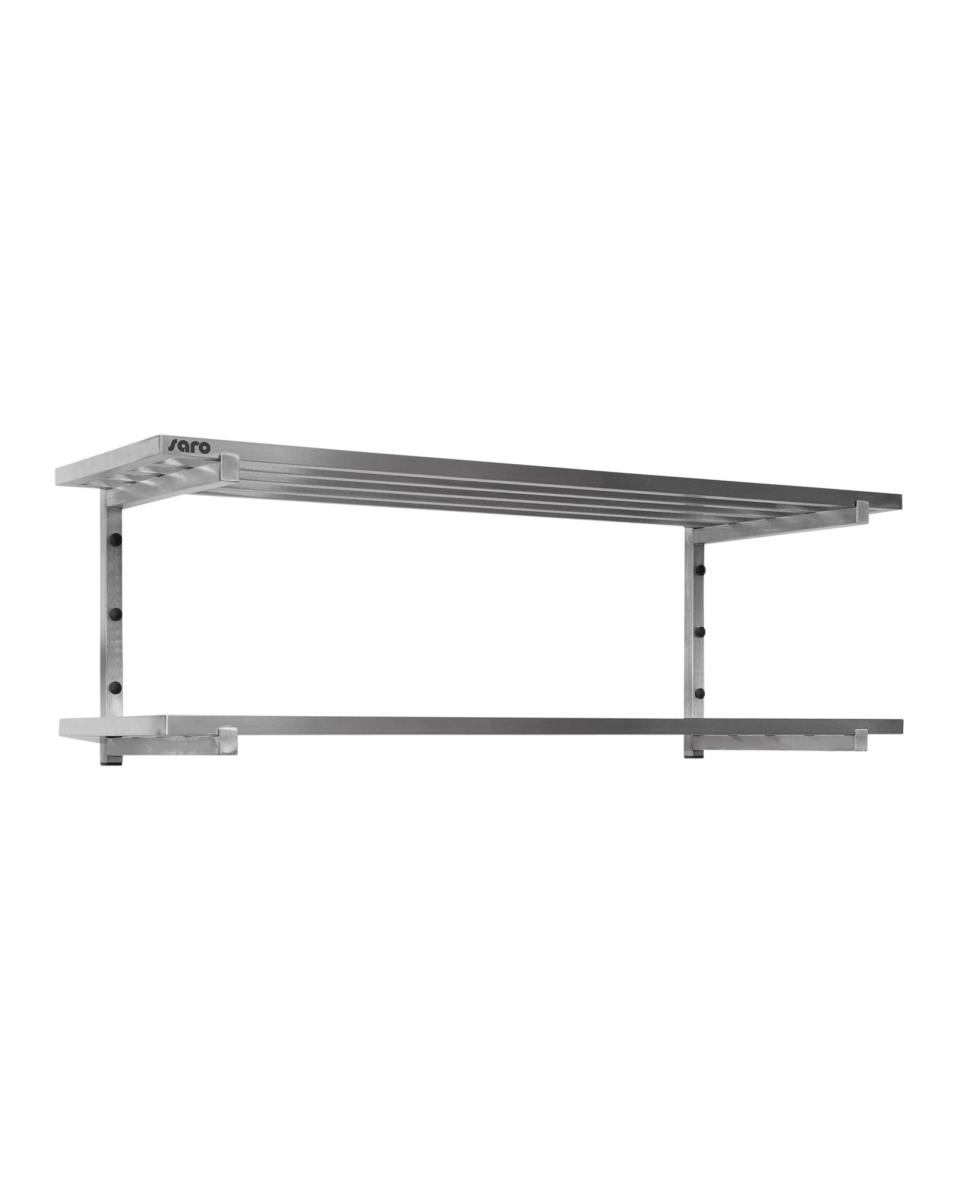 Wandschap - 2 Planken - Spijlenrooster - 140 x 40 cm - Saro - 700-4635