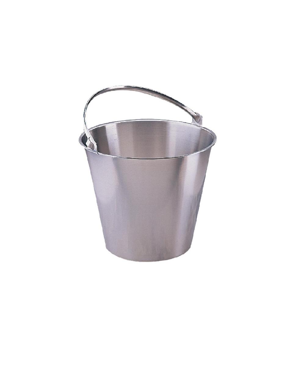 Emmer - 12 Liter - Ø 31 x H 27 CM - RVS - Jantex - J807