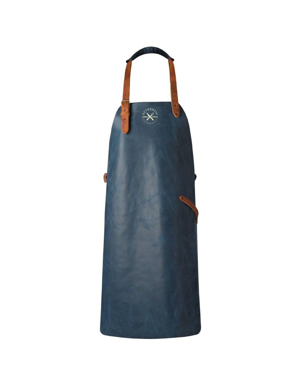 Leren schort / schorten Authentic Blauw
