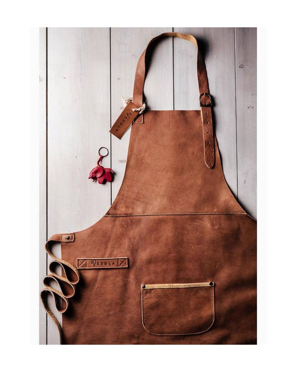 Schort - Leder - Cognac - Vedgla - VEDGLA-COGNAC