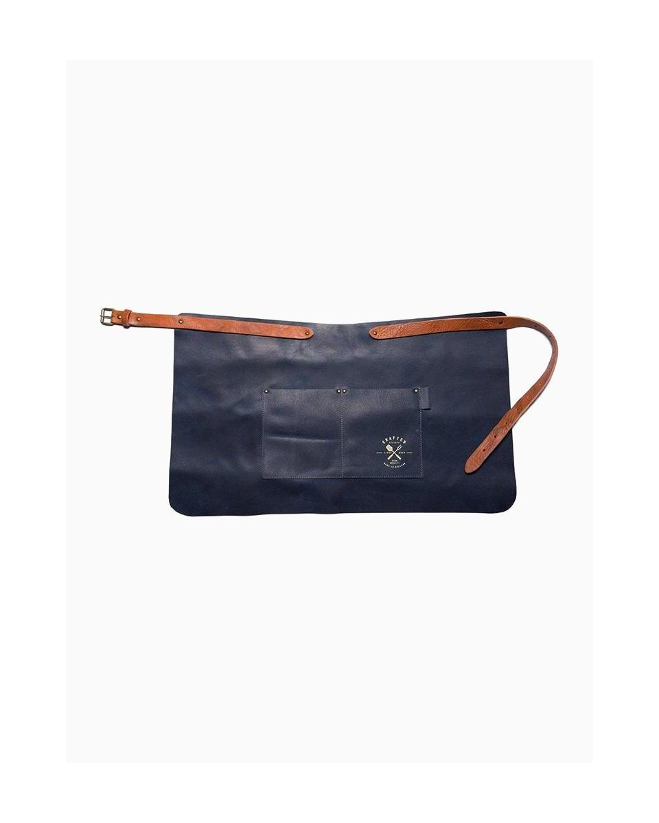 Schort - Leder - Kort - Blauw - Authentic - 8719326018577