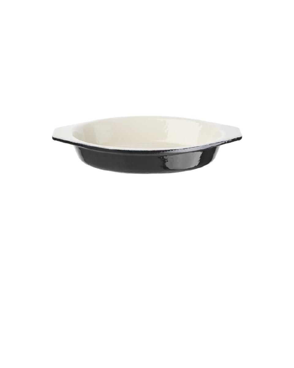 Gratineerschaal - 0.65 Liter - Zwart - H 4 x 14 x 19.5 CM - Gietijzer - Vogue - U563