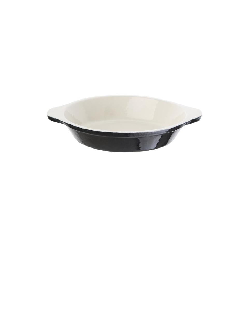 Gratineerschaal - 0.4 Liter - Zwart - Ø 15 x H 3.5 x 18.5 CM - Gietijzer - Vogue - U561
