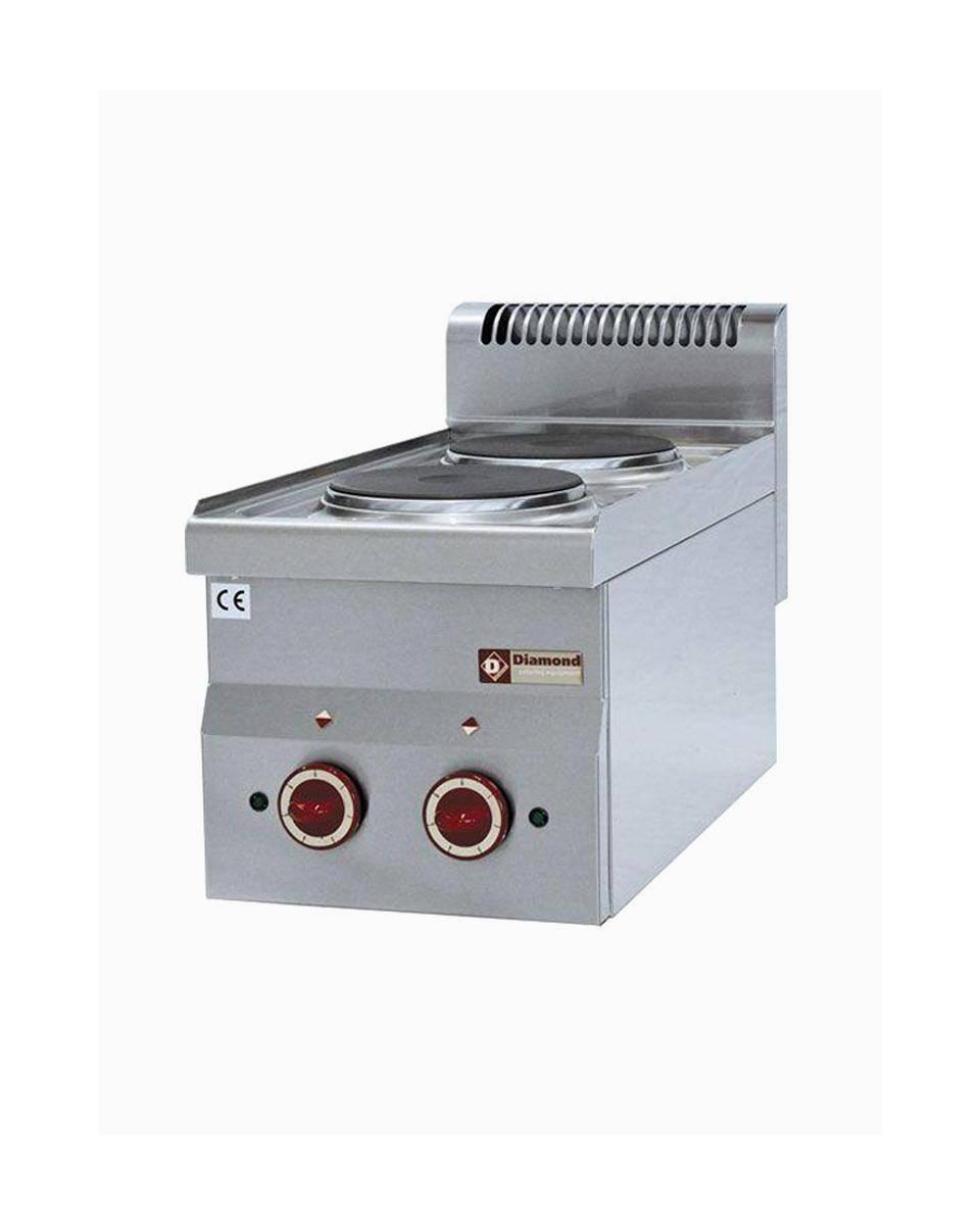 Fornuis - Elektrisch - 2 Platen - Ø18 CM - Tafelmodel - Diamond - E60/2P3T