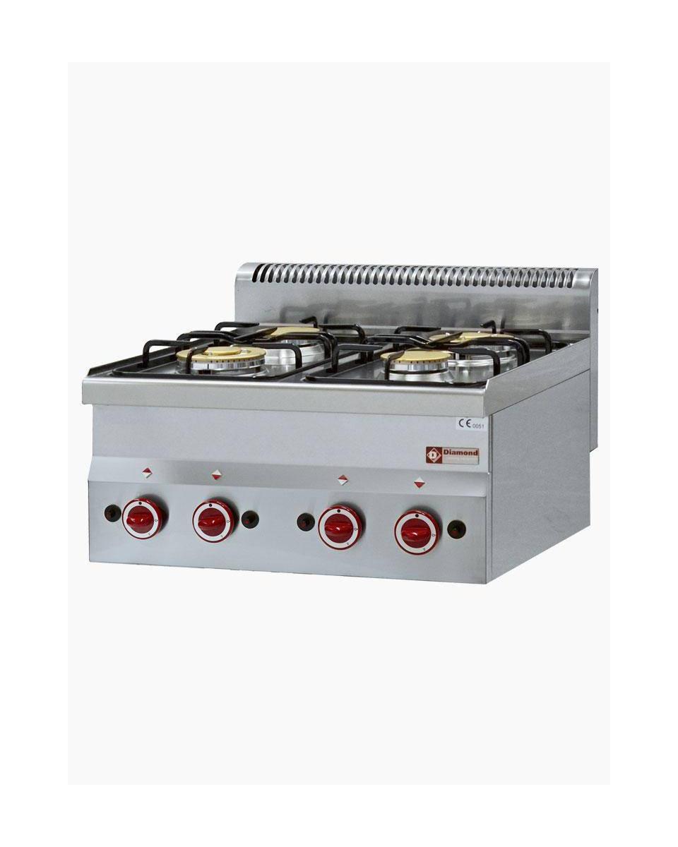 Gasfornuis - 4 Pitten - Tafelmodel - Diamond - G60/4F6T