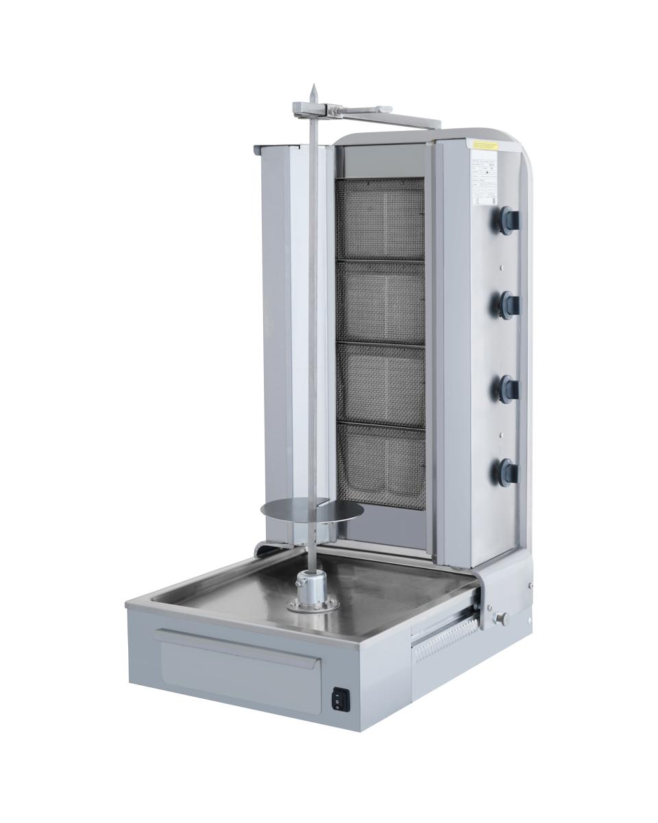 Doner Kebab Grill - 4 Branders - Gas - Motor Onder - Promoline