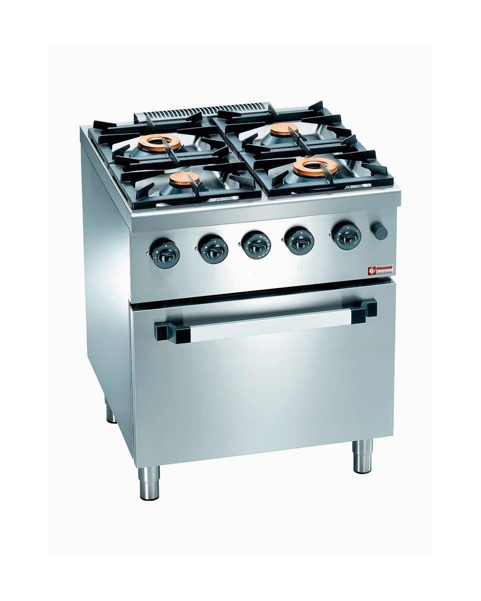 Gasfornuis - Gasoven - 4 Pitten - Diamond - C4GF7-SP
