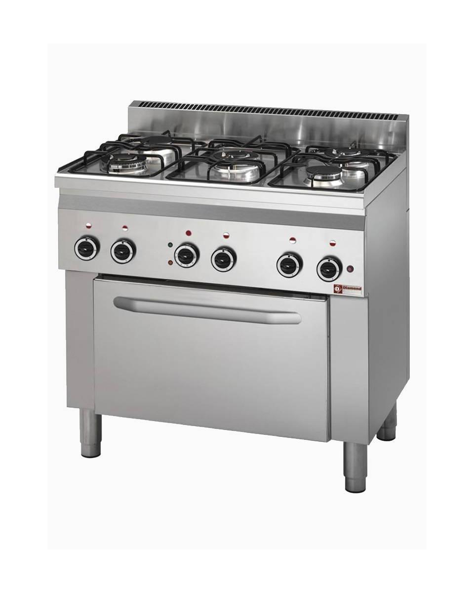 Gasfornuis - Elektrische Convectieoven - 5 Pitten - Diamond - C5FV6-BP