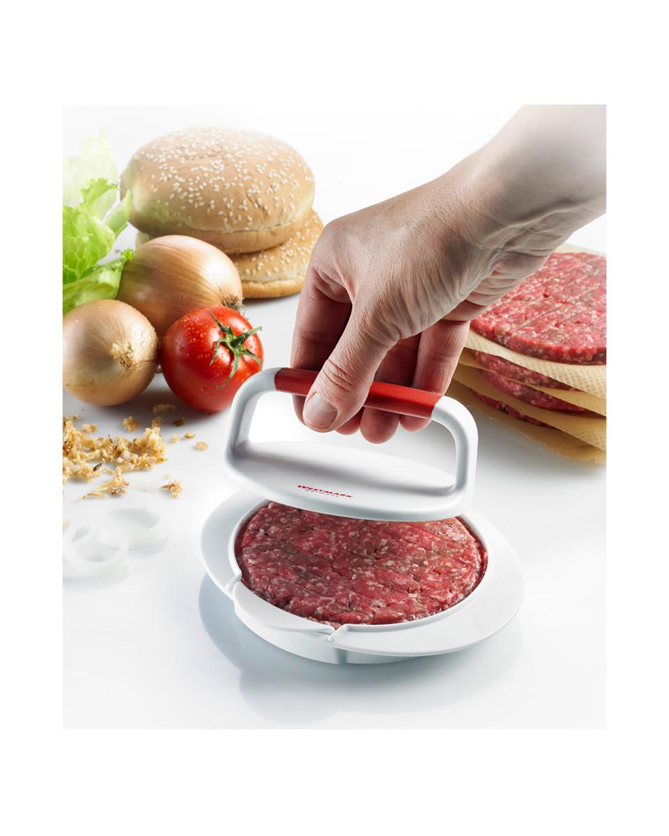 Hamburgerpers - Ø11 CM - 4 Stuks - Handmatig - Wit - Westmark - 523225
