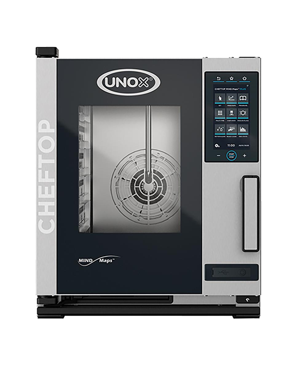 Cheftop Mindplus - H 64.9 x 53.5 x 72 CM - 57.2 KG - 380 - 415 - Zonder - Stekker V - 5200 W - RVS - +30°C / +260°C - Unox - 596239