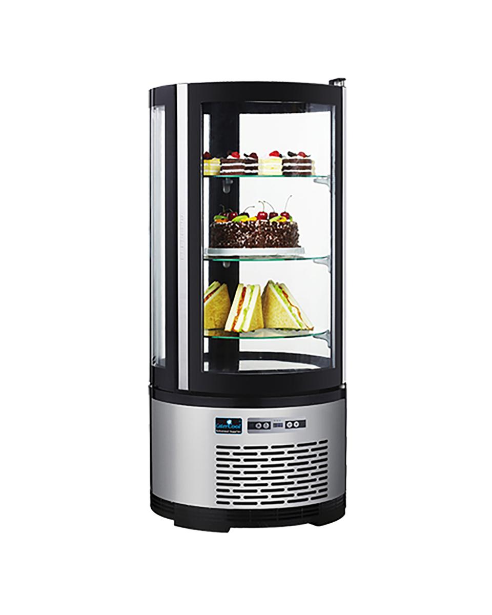 Koelvitrine - H 103 CM - 48 KG - Ø48 CM - 220 - 240 V - 210 W - Geventileerd - R600A - 100 Liter - +2°C / +8°C - CaterCool - 712032