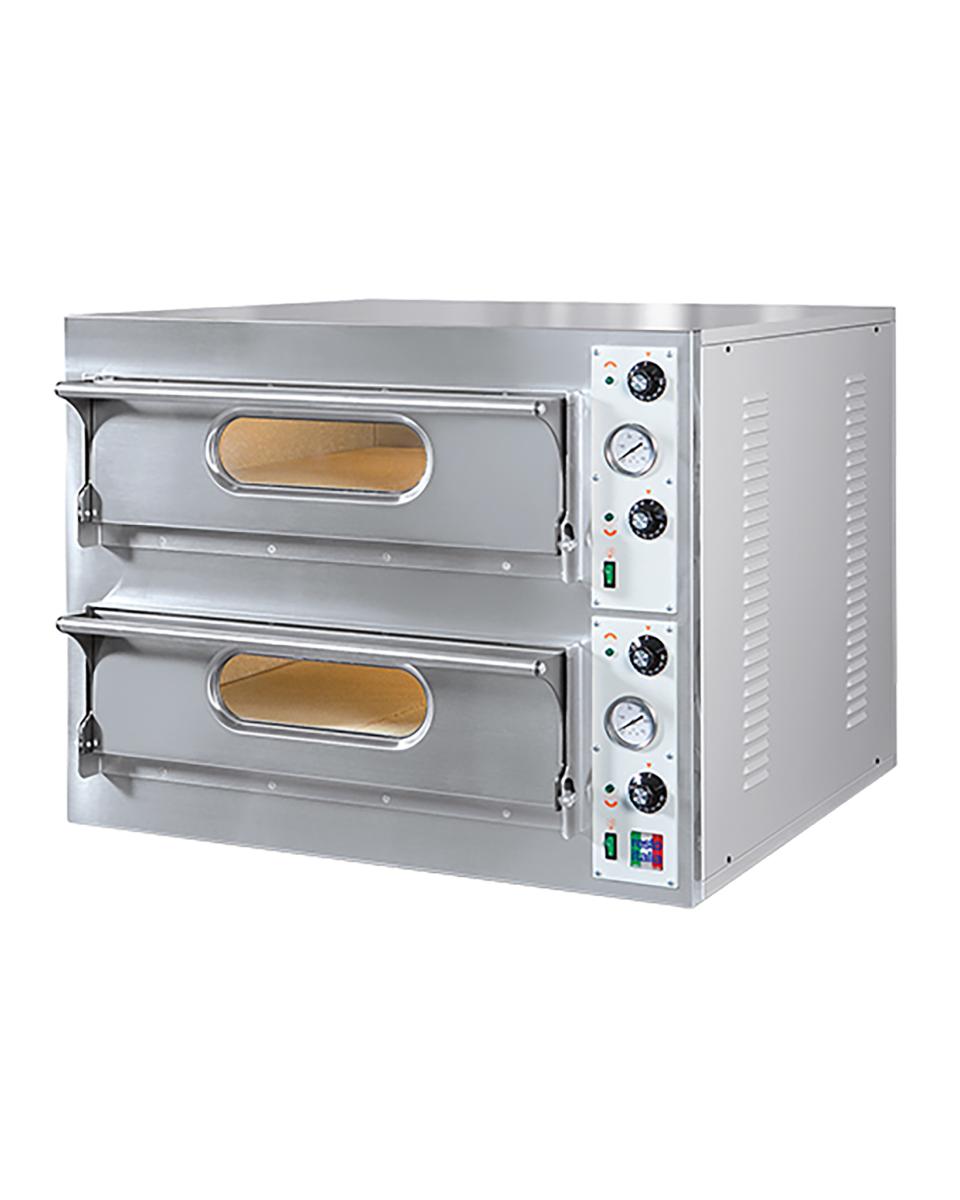 Pizza Oven - H 71 x 94 x 92 CM - 138 KG - 380 - 415 - Zonder - Stekker V - 9400 W - RVS - +50°C / +400°C - Resto Italia - 780044